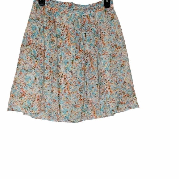 𝅺j. CREW Silk floral skirt. Size 0 - Picture 1 of 6